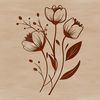 Beautiful Wild Bloom A realistic illustration of a wild flower in bloom, suitable for vector design and cutting machine projects.
