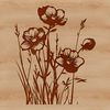 Intricate Wildflower Illustration A single wild flower illustration with intricate details, suitable for graphic design and crafting purposes.
