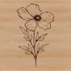Beautiful Floral Design Clip Art A stylized illustration of a wildflower in bloom, suitable for use as clip art or vector graphics.