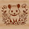 Natural Habitat Illustration PNG A realistic illustration of a possum in its natural environment.