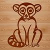 Vector Line Art of a Lemur A simple line drawing of a wild lemur in vector format.