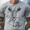 Illustrative rendering of a moose in vector format for cutting machine designs.