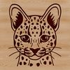A wild animal portrait of a big cat's head, rendered as a high-quality vector graphic.
