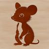 A vector graphic representation of a possum.