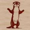 A high-quality vector illustration of a swimming otter in a natural environment.