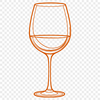A beautifully designed wine glass illustration. A detailed illustration of a wine glass on a white background.
