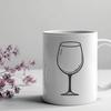 Stylized Glass of Wine SVG A stylized illustration of a glass filled with red wine, suitable for graphic design and digital printing.