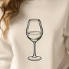 Glass of Wine Illustration A glass containing wine, suitable for vector design and clip art purposes.