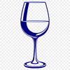 Red Wine Illustration Free SVG Download SVG illustration of a glass filled with red wine on a table.