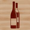 A digital representation of a wine bottle in vector format.