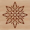 Delicate Snowflake SVG Design A delicate, symmetrical snowflake illustration in a vector format.