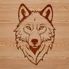 Free SVG Wolf Graphic A digital illustration of a wolf's head, suitable for vector graphics and cutting machine designs.