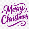Decorative vector quote of Merry Christmas in a festive font.