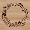 A handmade floral wreath design in vector format, suitable for various crafting tools.