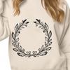 Decorative Wreath Design Template A floral design template in vector format featuring a decorative wreath.