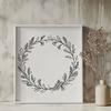 A vector floral wreath design created with SVG technology.