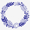 Decorative Flower Wreath Illustration SVG vector art illustration of a decorative flower wreath.