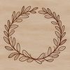 Simple Floral Wreath Cutting Machine Design A simple floral wreath design made from vector shapes, suitable for digital cutting machines and laser cutters.
