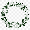 Customizable SVG Floral Garland Template A floral wreath design created in vector format as a scalable SVG image.