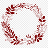 Decorative Flower and Foliage Design A digital template featuring a decorative wreath made up of layered flowers and foliage.