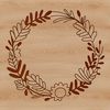Free Vector Wreath SVG Image A floral wreath design created as a vector image, ideal for cutting machines and laser cutters.