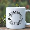 Intricate Floral Garland SVG Floral wreath design with intricate details and realistic elements.