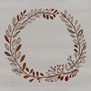 A floral wreath design created as a vector art template for crafting and DIY projects.
