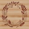Free Circular Wreath Vector Art A floral wreath design made up of interlocking flowers and leaves in a circular pattern.