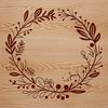 A floral wreath design created as a vector image for easy editing and customization.