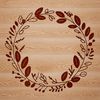 Decorative Wreath Graphic Illustration A decorative floral wreath designed as a vector graphic.