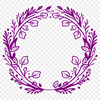 A delicate floral wreath design made from vector shapes.