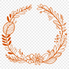 Creative Wreath Template for Digital Use A floral wreath design created in vector format for versatile use.