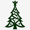 A stylized illustration of a Christmas tree made from vector graphics.
