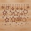 A star shape made up of five points, suitable for vector graphics and cutting machines.