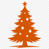 A minimalist vector graphic design of a Christmas tree in a festive holiday theme.