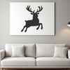 A white reindeer silhouette against a simple background, suitable for various creative projects.