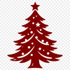 Decorative Christmas tree illustration in simple vector art style.
