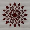 A delicate, ornate snowflake design with intricate patterns, suitable for winter-themed projects or Christmas decorations.