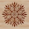 Stylized Snowflake Vector Art A stylized, intricate design of a single snowflake with transparent background.