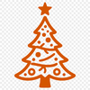 A minimalist vector graphic representation of a festive Christmas tree silhouette.