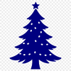 A decorative Christmas tree with ornaments and lights in a vector format.