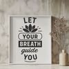 Inspirational Yoga Quote SVG Motivational yoga quote with simple design elements.