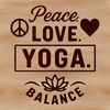 Yoga Inspiration Typography Design A collection of inspirational quotes in a modern typography style related to yoga and wellness.
