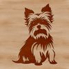 Vector Dog Breed Portrait Gallery Close-up illustration of a sitting Yorkshire terrier dog, ideal for vector art and design projects.