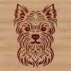 Adorable Yorkshire Terrier Facial Design An ornate design featuring the face of a Yorkshire Terrier.