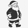 Vector illustration of Santa Claus in traditional attire, suitable for digital cutting machines and creative projects.