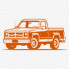 Classic Pickup Truck Illustrations A digital illustration of a classic pickup truck in various angles and views.