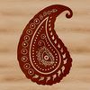 A traditional ornate paisley shape for vector art and design.