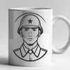 Detailed Vector Soldier Illustration A detailed illustration of a soldier in uniform, created as a vector graphic for digital use.