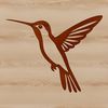 Floral Winged Friend A colorful illustration of a hummingbird in flight, ideal for vector graphics and digital design.